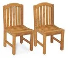 Teak Round Top Side Chair PAIR
