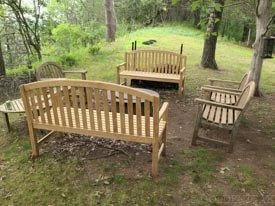 Goldenteak Teak Curved Top Bench 5ft - customer photo