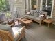 Teak Outdoor Sofa and Club Chair Set with Mission Coffee Table and End Table