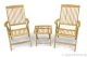 Teak Aspen Recliner PAIR and Side Table Set